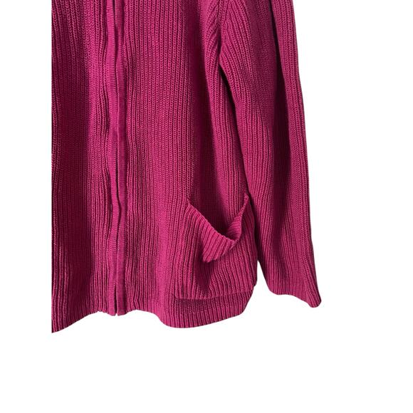 Coldwater Creek Full Zip Long Sleeve Knit Cardigan Sweater Size XL With Pockets - Picture 2 of 5